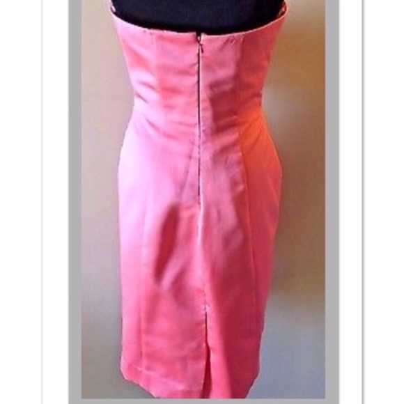 NWT Strapless satin guava pink dress - Picture 3 of 5